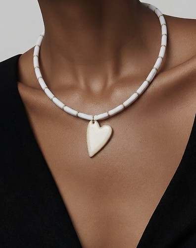 Collana righe bianche oro - collana,