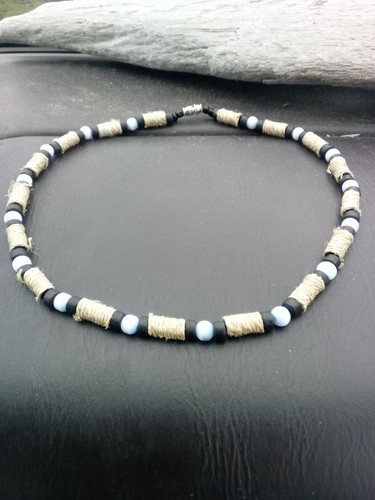 Collana canapa fatta mano - canapa, a