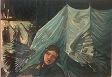 Dipinto olio tela - su,