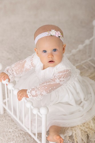 Abito tulle ecrù - , pizzo