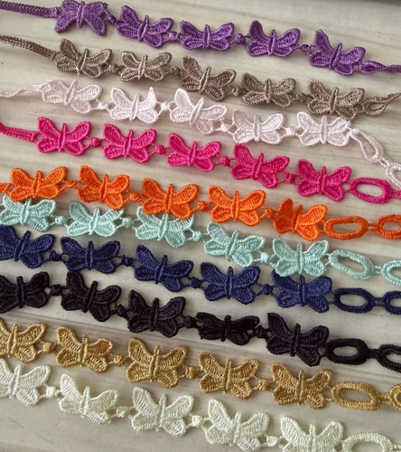 10pz bracciale farfalla pizzo - bracciale,