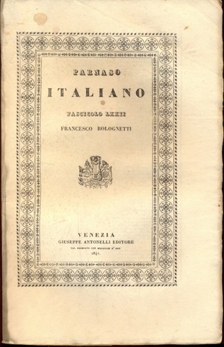 Parnaso italiano fascicolo - parnaso,
