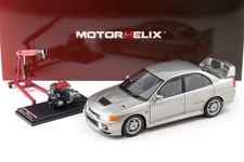 Elica motore 1:18 Mitsubishi Lancer EVO 4 IV acciaio argento 1999 con motore M84001