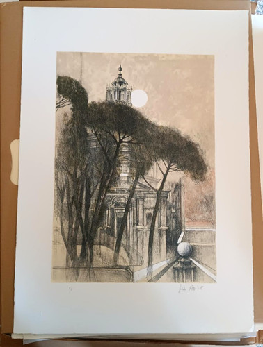 Litografia prova autore - litografia,