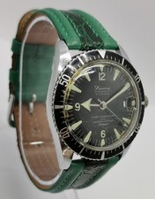 Orologio da uomo vintage anni 60 Sicura Submarine Divers 23J quadrante tritrium 36mm da riparare