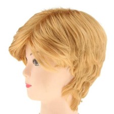 Parrucca corta da uomo in oro