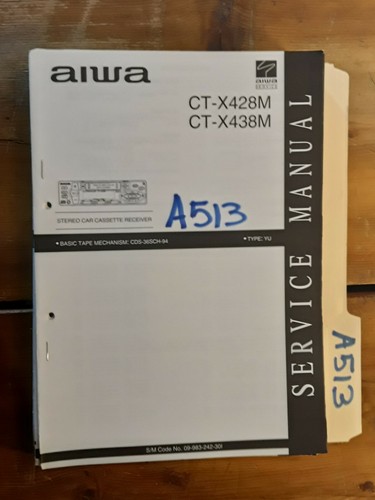 Aiwa x428m x438m manuale - ct-x428m, di