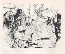 Pablo Picasso -  Cavalieri, frati e paggi - Litografia