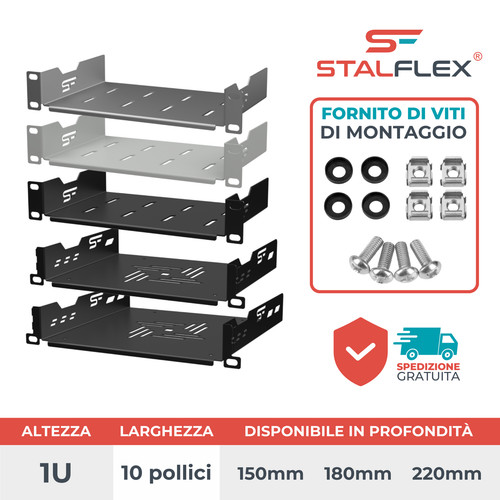 Ripiano rack fisso 1u - ripiano,