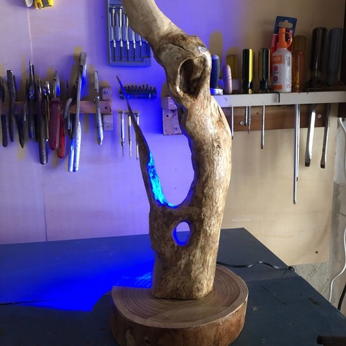 Lampada artigianale legno - in,