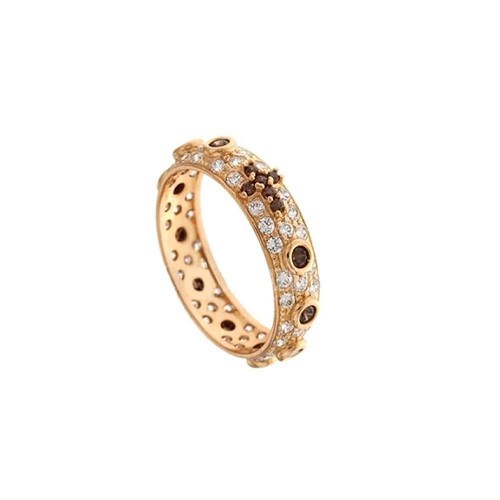 Anello rosario oro rosa 18 - rosario, in