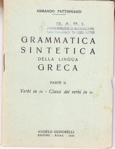 Grammatica sintetica della