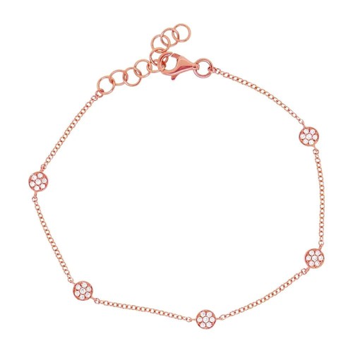 Diamante bracciale 14k oro - 14k,