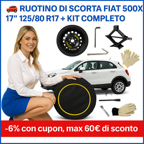 Ruotino scorta fiat 500x - scorta,