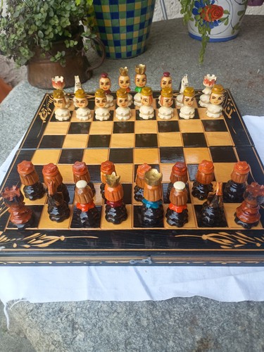 Rari scacchi legno scolpito - rari,