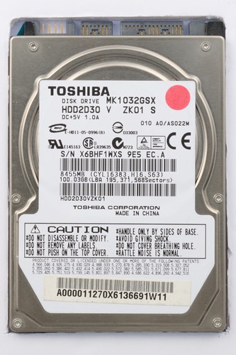 Toshiba mk1032gsx disco - mk1032gsx, rigido
