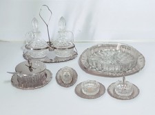 Set antipastiera oliera vintage formaggiera ciotoline in vetro e acciaio inox