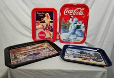 Coca Cola  4 vassoi da collezione anni 90 in metallo