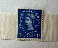 Francobollo United Kingdom "Queen Elizabeth II 1d 1952 raro"