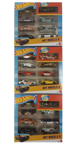 Mattel hot wheels - 8, confezione