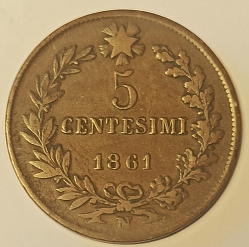 Molto rara centesimi 1861 - rara, 5
