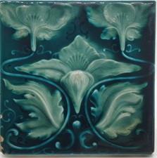 Piastrella camino Art Nouveau