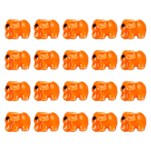 Porcelain elephant beads - porcelain,