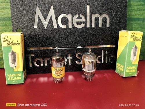 Marconi 12ax7 square getter - ,