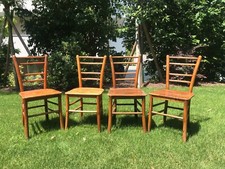 4 sedie in legno arte povera