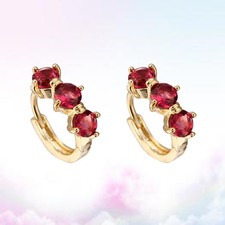  1 paio orecchini grandi donne zircone semplice orecchini con diamanti orecchio