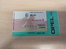 BIGLIETTO CALCIO FOOTBALL TICKET - GARA MILAN PARMA 1997-98