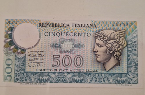 Banconota 500 lire - 500, periziate