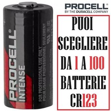 batteria cr123 pila litio 123 Procell by Duracell Scadenza 2032 scegli quantità