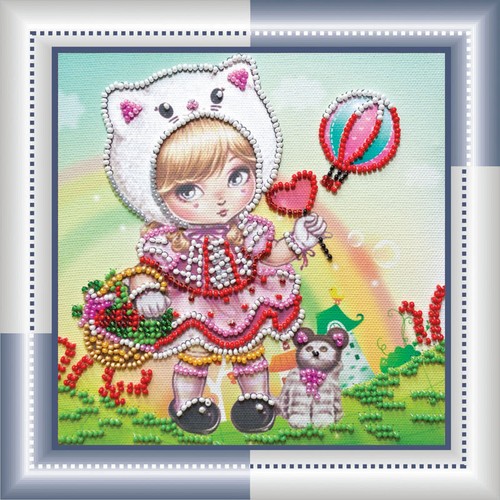Kit ricamo perline - , su
