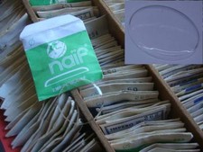 Vetro ESALITE orologio TASCA 400 antico glass pocket watch cristalflex Impero