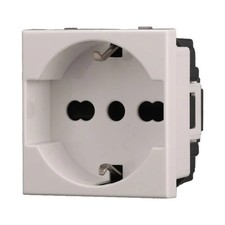 Schuko socket 2P + T 16A color