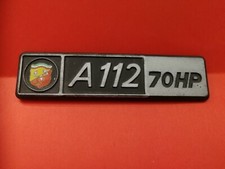ABARTH A 112 70 HP Autobianchi Fregio Scritta Stemma Originale Badge Logo