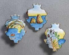 Lotto distintivi smaltati Capri grotta Azzurra Vintage