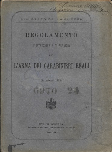 Regolamento per arma dei - regolamento,