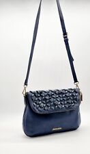 Borsa Tracolla Ermanno Scervino Blu Capiente Donna Made In Italy Handbag Bourse