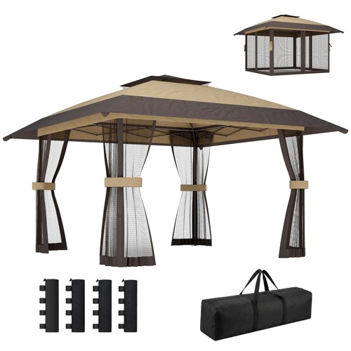 Outsunny gazebo pieghevole 4x4 - gazebo,