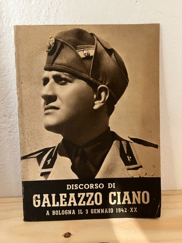 Discorso galeazzo ciano a - discorso, di