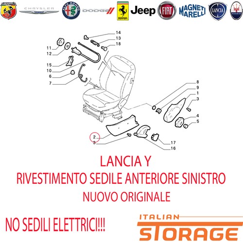 Lancia rivestimento sedile - y,