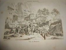 1836 INCISIONE ACCIAIO CONQUISTA DI MONTSERRAT SPAGNA CATALOGNA GUERRA NAPOLEONICA