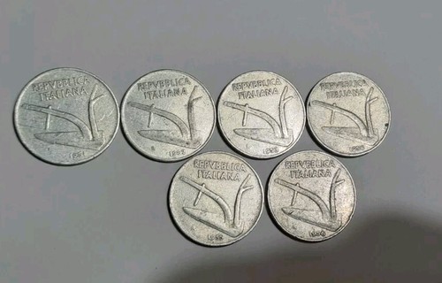Monete lire spighe - lire, lotto