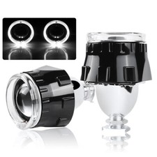 2x Faro 2.5'' LED HID Bi-Xeno con Lente Proiettore per Retrofit Bianco IT
