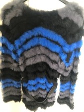 Giacca corta vero lapin (coniglio) 50%, molto morbida, con cintura similpelle 