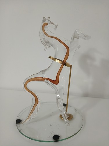 Cavallo rampante vetro - cavallo,