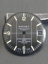 Raro quadrante MANET SUPER WATERPROOF 400 VACUUM TRITIUM  swiss Made 