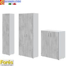 Armadio Mobile Multiuso Armadietto Porta Oggetti Scarpiera Bianco Grigio Cemento